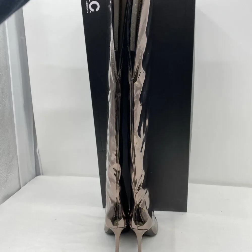 INC Womens SEDONA Metallic Pointed Toe Dressy Over-The-Knee Boots Size 7.5 M